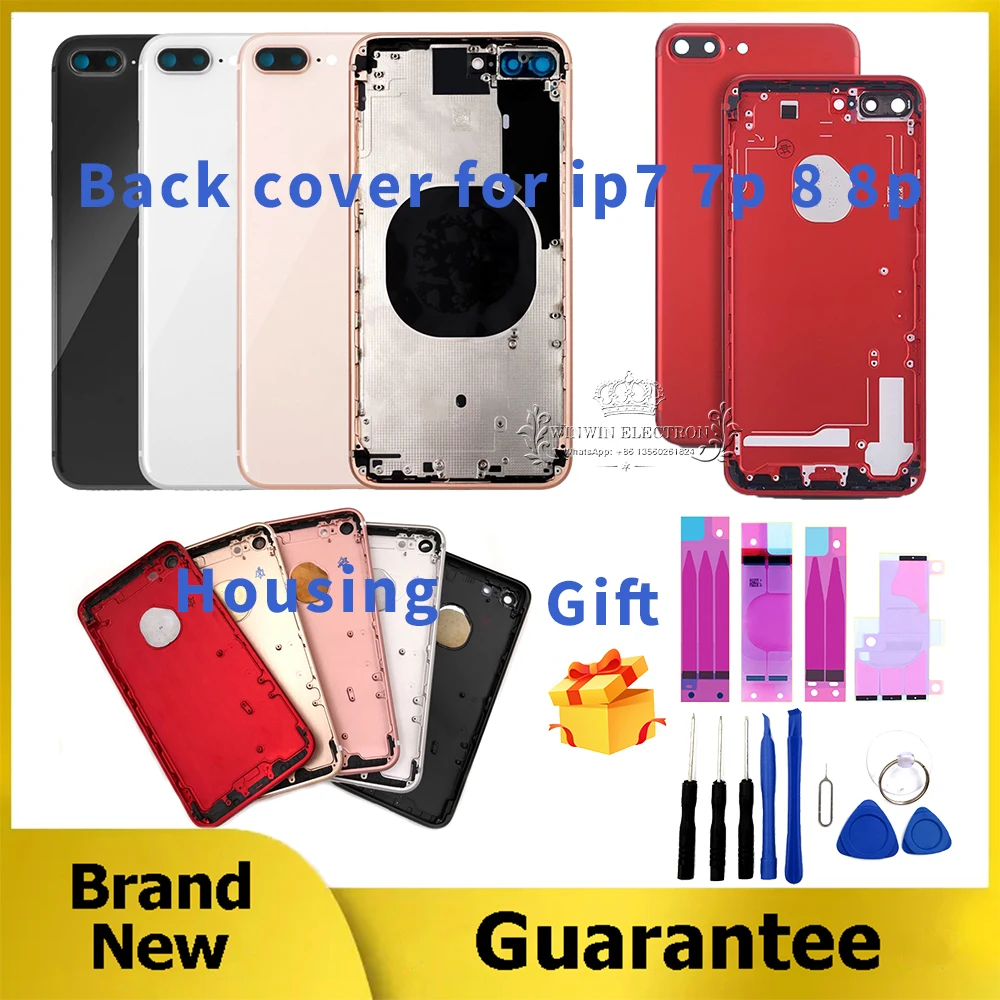 Replacement Warranty Back Cover for iphone 7 Plus Housing Middle Frame IP 8 8P 7P Rear Door Chassis with Card Tray and Buttons | Мобильные