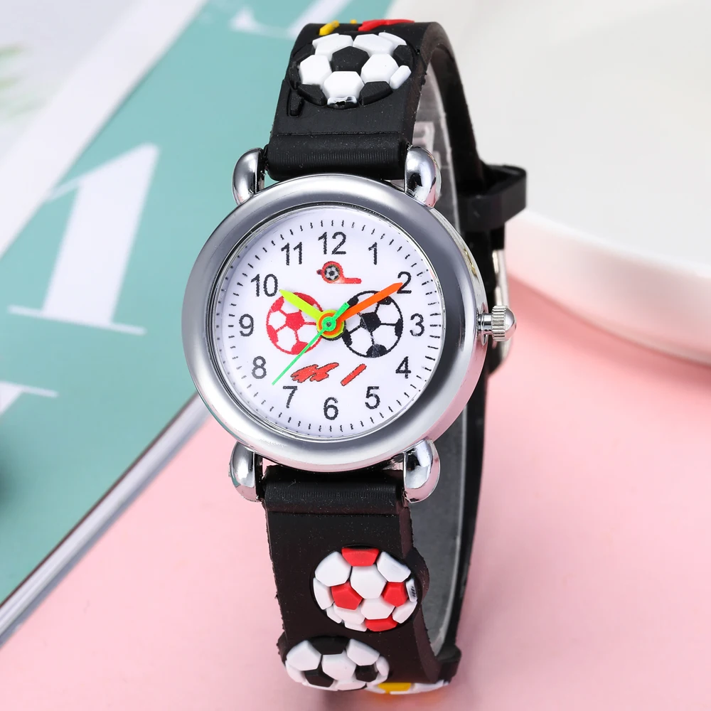 Модные детские часы с силиконовым ремешком, детские футбольные часы для мальчиков и девочек, качественные наручные часы для студентов, крутые подарки, relojes