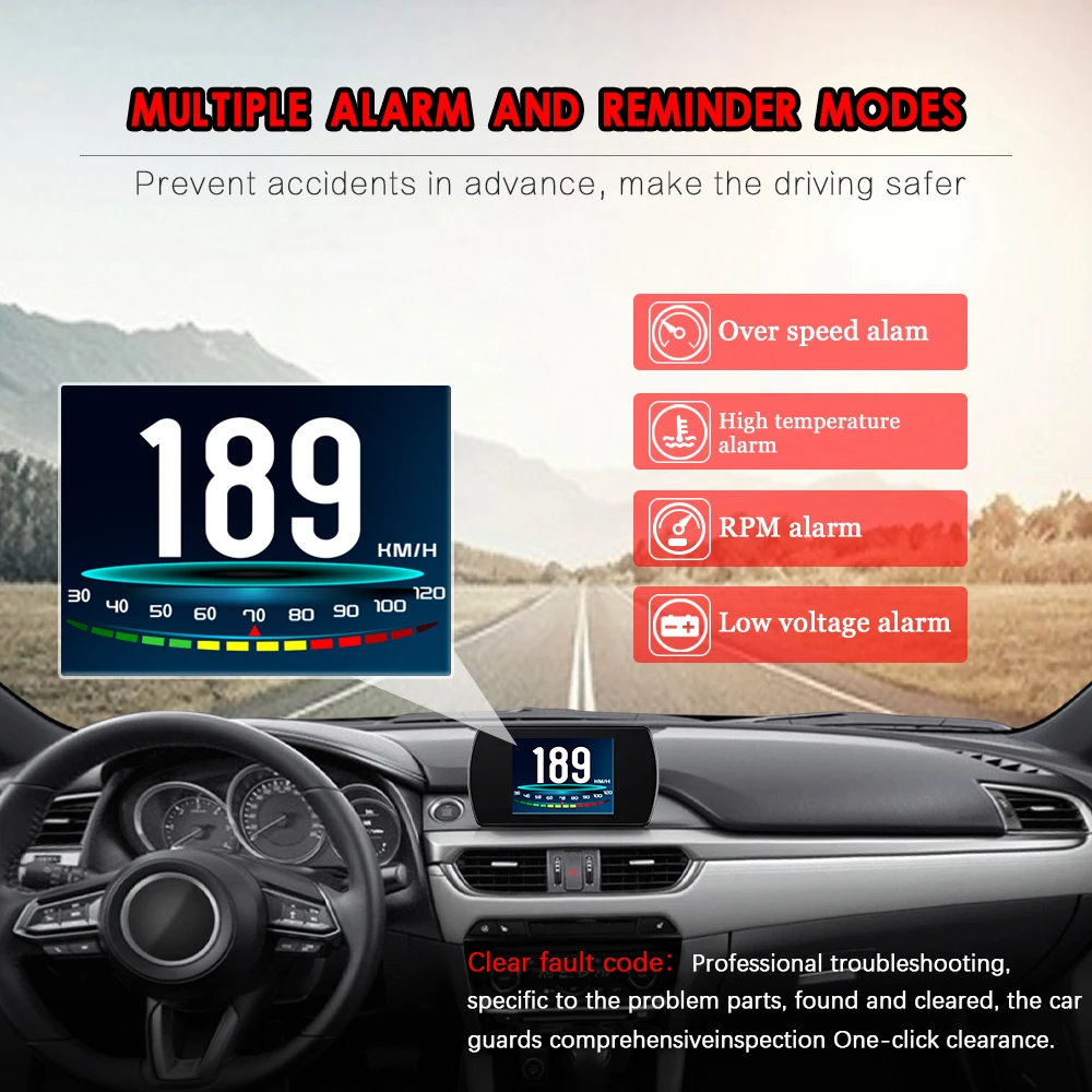 HUD голова манекена вверх дисплей P12 Автомобильный gps HUD P12 OBD OBD2 диагностический инструмент проектор Цифровой скорость метр автомобиля скорость охранной сигнализации