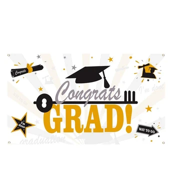 

Large Fabric Graduation Party Banner for Graduation Party Supplies 2020, Photo Prop/Booth Backdrop
