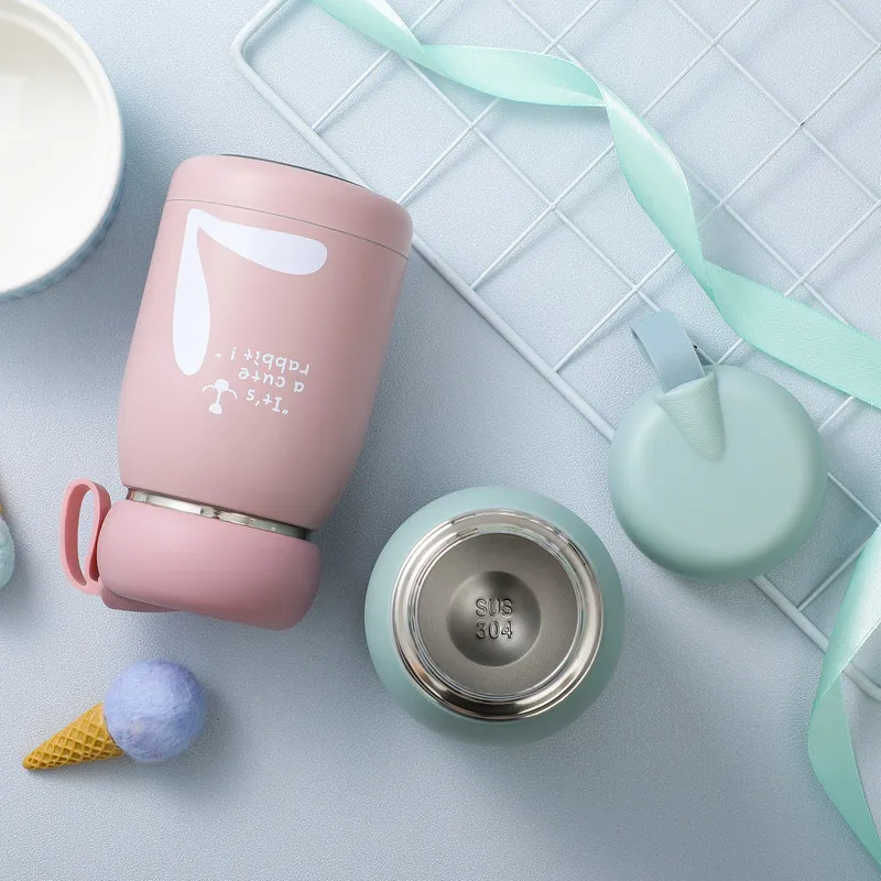 Мини-термос из нержавеющей стали для детей, Термокружка, Термокружка, бутылка для воды, Мультяшные термосы, кружка для кофе, чая, 330 мл