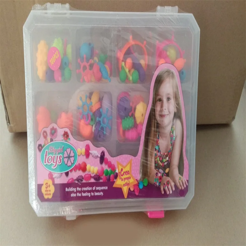 

Beaded Bracelet Flexible Children GIRL'S Educational Toy DIY Bracelets Creative Handmade Necklace Beaded Bracelet Jewellery Box
