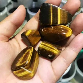 

100G Natural yellow tiger eye stone crystal tumbling crystal healing specimen gem mineral home desktop aquarium decoration