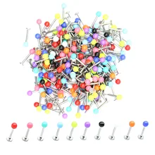 Новая мода 20 шт./пакет красочная акриловая коробка для пирсинга хрящей серьги спирали пирсинг уха Лабрет, украшение для тела для Для женщин& Для мужчин ювелирные изделия