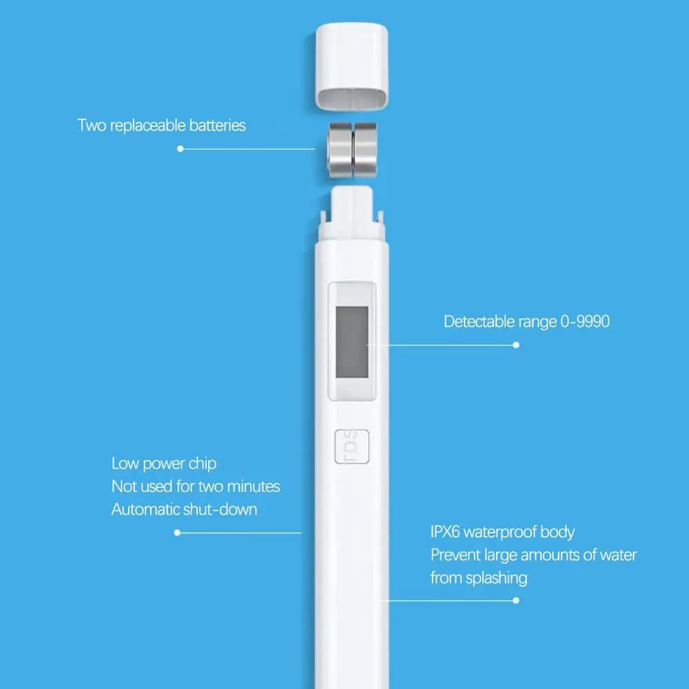 Xiao mi Jia mi TDS метр тест er портативный детектор чистоты воды тест качества EC TDS-3 тест er