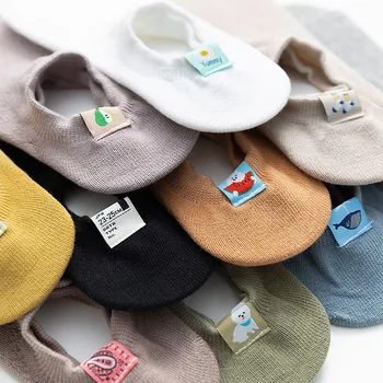 

Women Candy Color Sock Slippers Summer New Cute Solid Invisible Non-slip Low Cut Socks Casual Cotton Breathable Ankle Boat Socks
