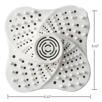 

New Shower Drain Hair Trap with Stickers, 3-Pack Hair Catcher Shower Drain, Silicone Drain Hair Catcher