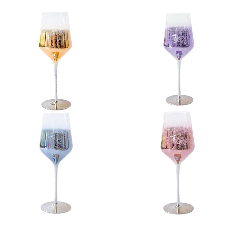 Lead-Free Champagne Goblets Creative Starry Sky Wine Glass Colorful Drink Cup Party Globet for Home Dinner