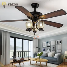 Светодиодный потолочный вентилятор Ventilador De Techo, стеклянный вентилятор, винтажный охлаждающий потолочный вентилятор для детской комнаты, осветительный вентилятор