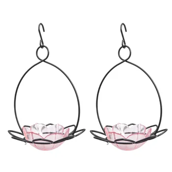 

2 Pcs Bird Bowl Iron Wire Frame Small Bird Feeder Hanging Pendant Metal Suet Container for Indoor Outdoor Food Cage Birds Suppli