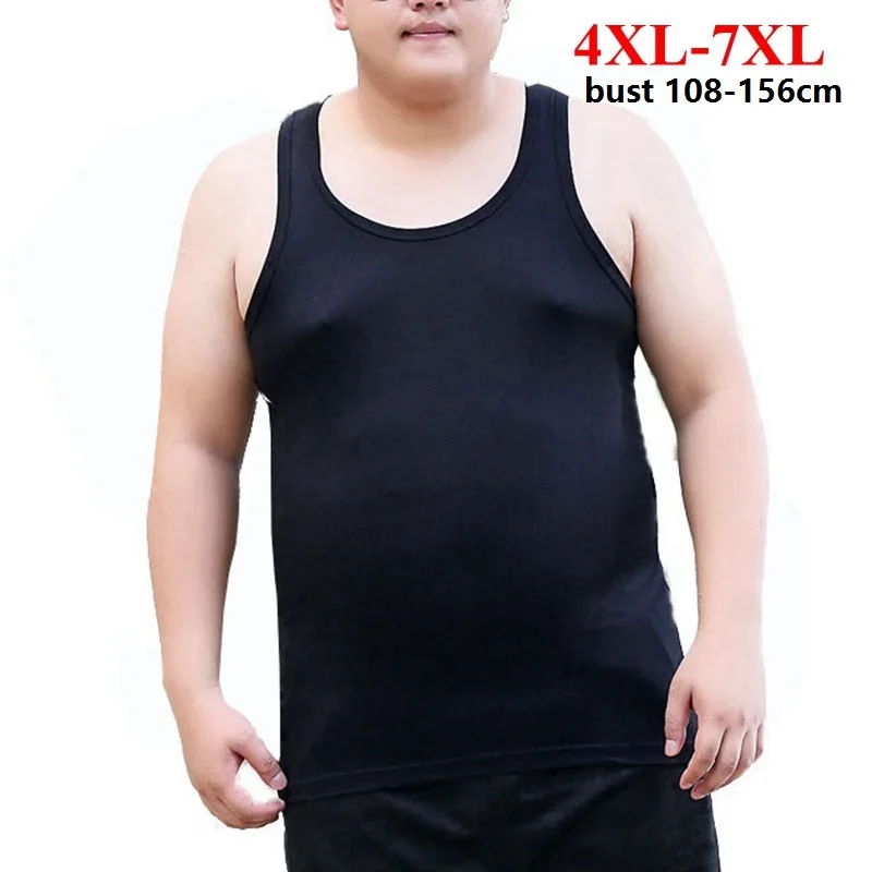 6xl 7xl Plus Size Mens Undershirt Solid Black Dark Green Wine Red Army