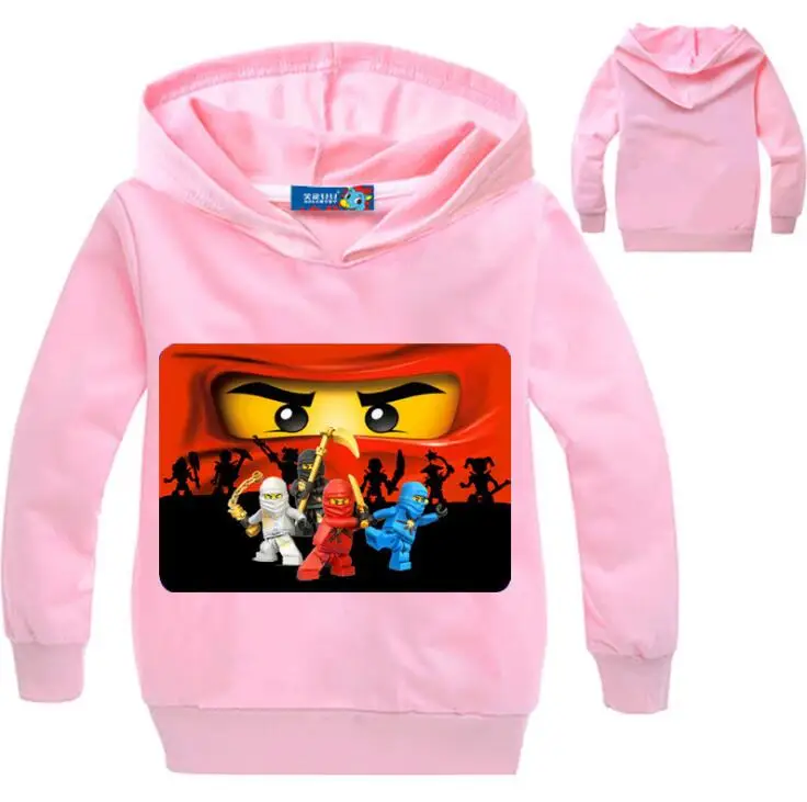  2-14Years Ninja Baby Girl Hoodie Boys Sweatshirt Ninjagoes Hoodies Kids Legoes Clothes Cartoon Clot