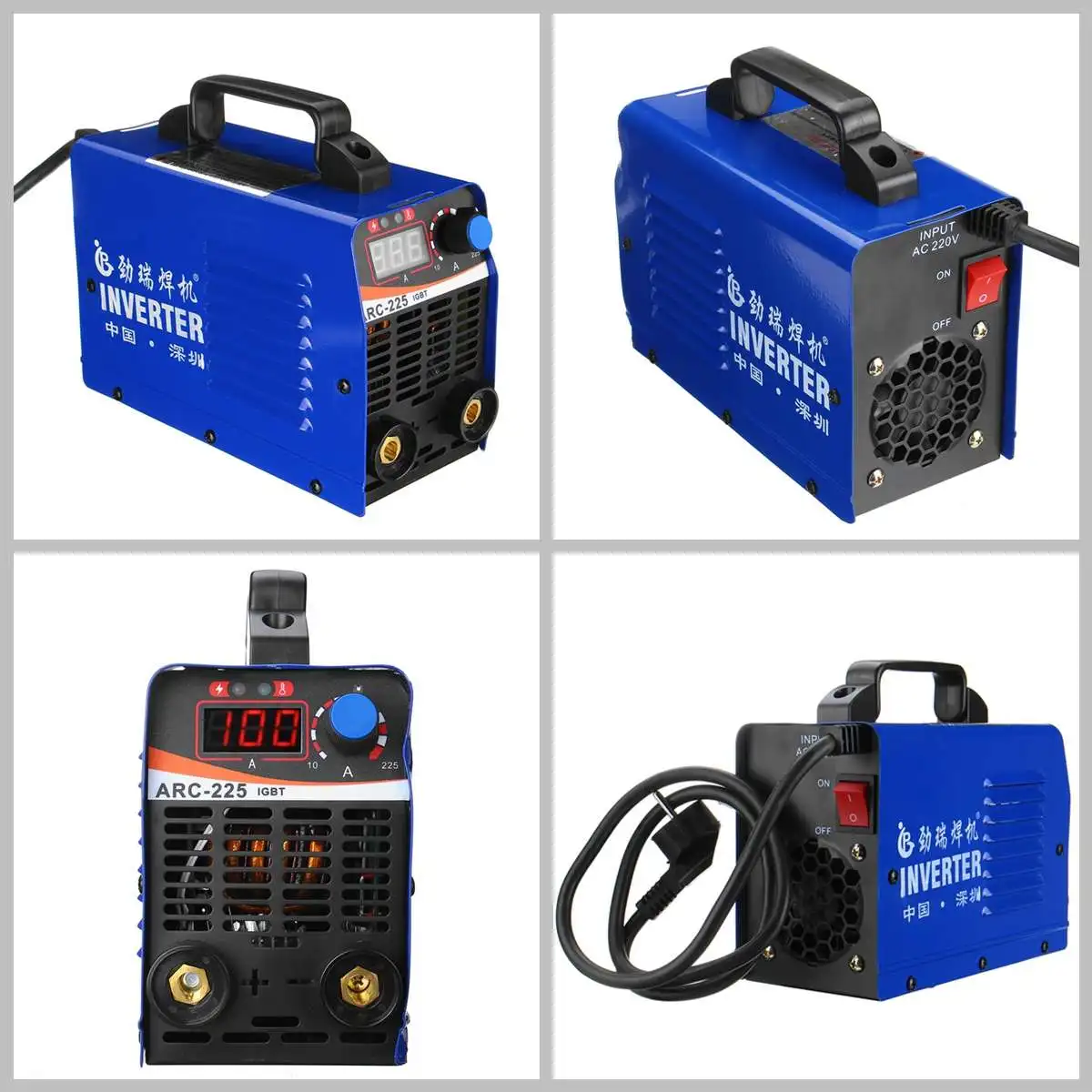 225A сварочный аппарат ARC-225 lcd Портативный ARC/MMA сварочный инверторный аппарат IGBT