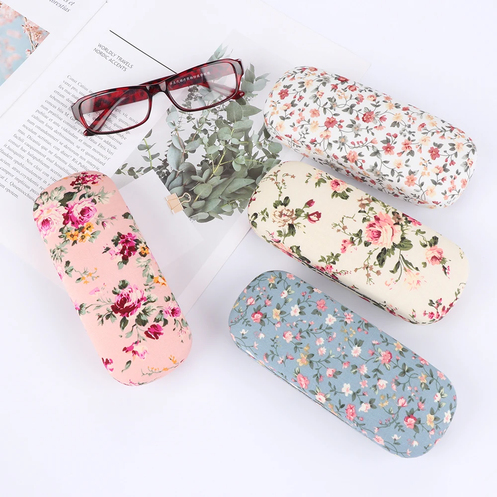 Portable Glasses Case Box Unisex Print Floral Spectacles Bags Reading Eyewear Protector Storage Eyeglasses Container | Аксессуары для