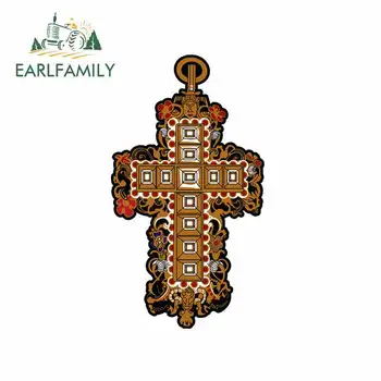 

EARLFAMILY 13cm x 7.3cm for Cross Car Bumper Window Stickers Fashion Vinyl Car Wrap Graffiti Sticker Custom Printing Decal