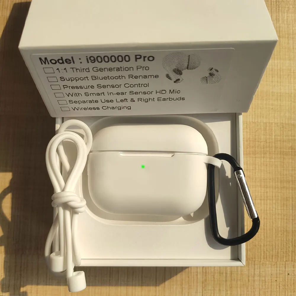 White case I900000 Pro Tws беспроводные наушники 1:1 Air 3 Датчик давления Bluetooth наушники H1 чип Pk i100000 i90000 i200000 tws - Цвет: White case
