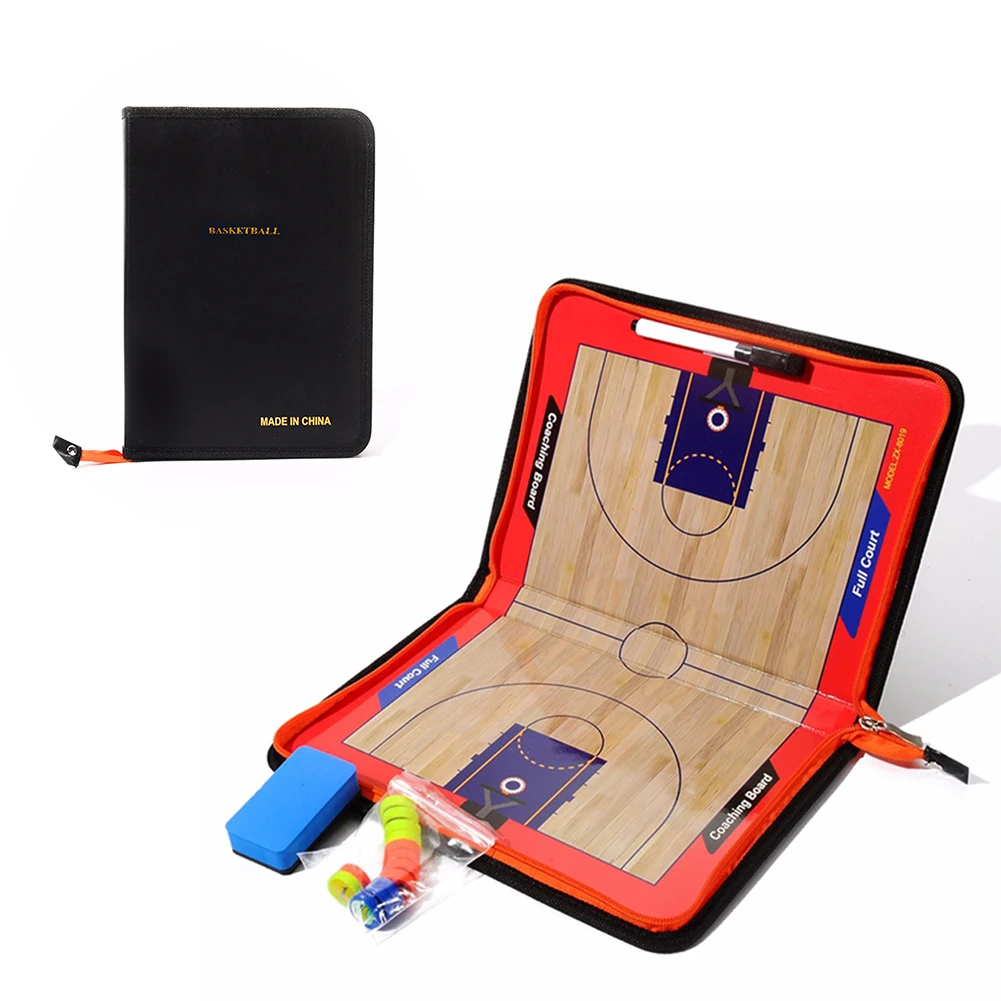 Magnetic Foldable Tactical Basketball Training Coaching Board Strategy Zipper Clear Guidance Sports Beginner Wear Resistant