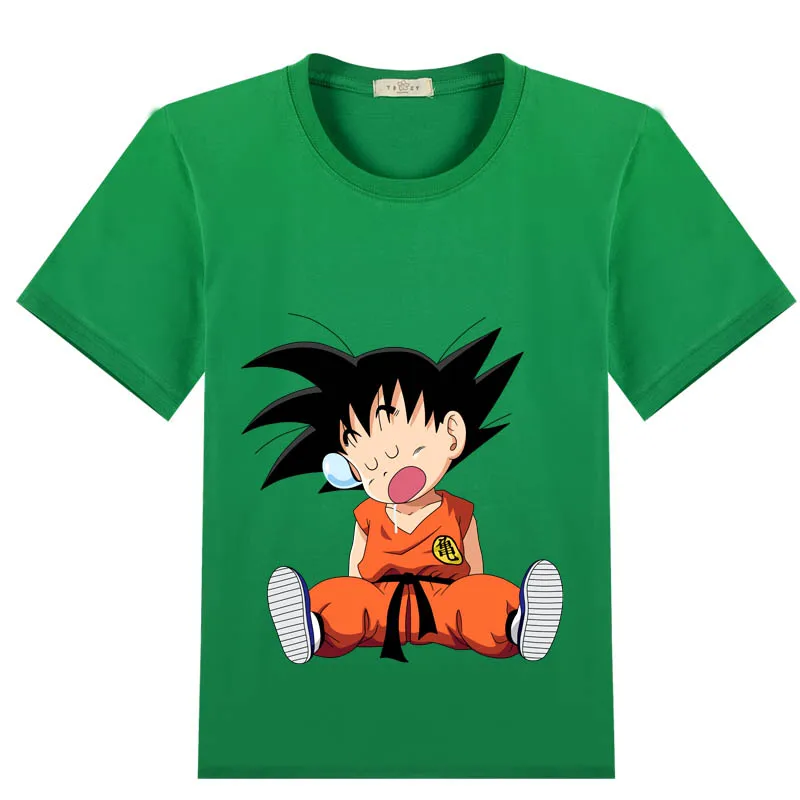 Новое поступление, детские белые футболки из хлопка goku для мальчиков и девочек 4, 6, 8, 10, 12 лет