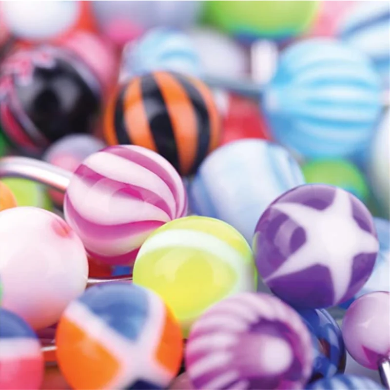 Body Piercing Kit 10/20/30/50 PCS Acrylic Belly Button Piercing Bar Belly Piercing Kit piercing navel pack lots of liquidations