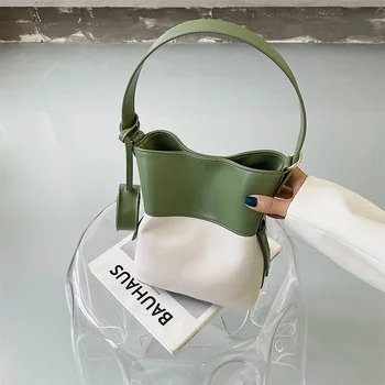 

Bags For Women 2020 New Fashion Retro Slung Bucket Bag Joker Korean Texture Shoulder Bag