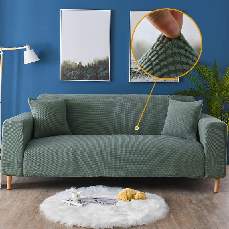 Эластичные Бархатные чехлы для диванов для гостиной, одноцветные секционные чехлы для диванов, домашний декор, чехлы для диванов, высокое качество - Цвет: 13
