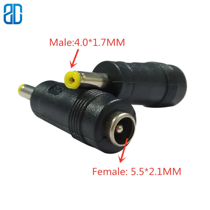 

1PCS 5.5mm X 2.1mm Female TO 4.0mm X 1.7 mm Male DC Power Plug Adapter Connector Computer Cables Connectors Notebook Laptop