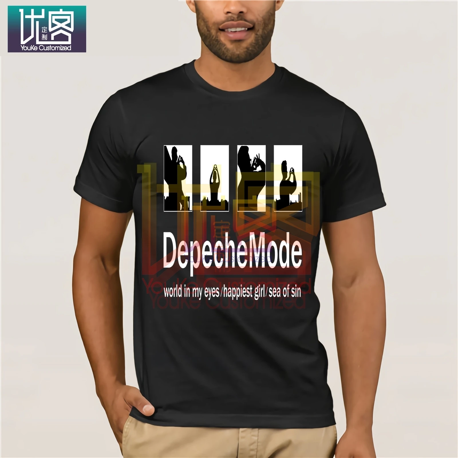 DEPECHE WOrld in my eyes MODE/футболка одежда популярная футболка футболки из 100% хлопка с