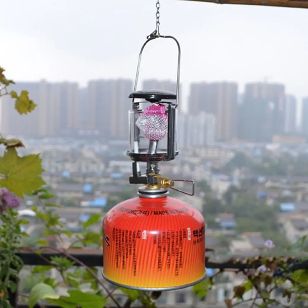 

Outdoor Mini Camping Lantern Gas Light Windproof Tent Lamp Torch Hanging