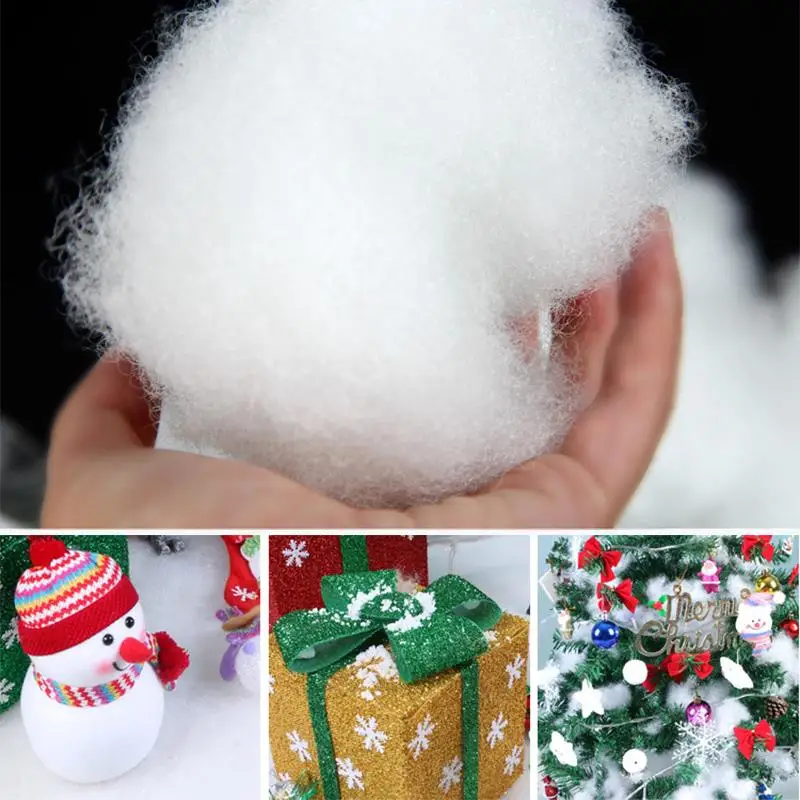

Cotton Beautiful Christmas Cotton Fake Snow Artificial Snowflakes Winter Stage DIY Couture Window Displays Props Party Supplies