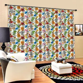 

cartoon curtains Luxury Blackout 3D Window Curtain For Living Room kids curtains Decoration curtains