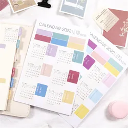 Étiquette autocollante Kawaii pour planificateur Agenda, étiquette pour calendrier, hebdomadaire et quotidien, fournitures, papeterie, 2022 