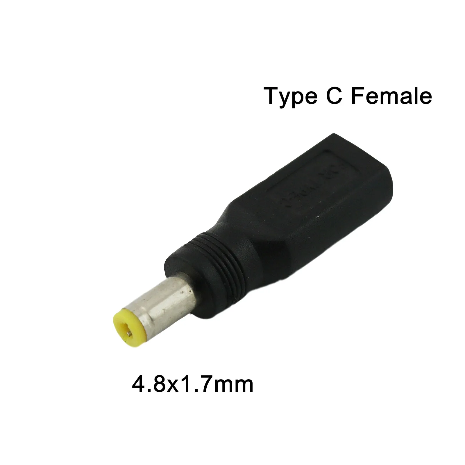 10x USB 3,1 type C гнездовой разъем для постоянного тока 4,8 мм x 1,7 мм Штекерный разъем питания зарядный адаптер прямой черный