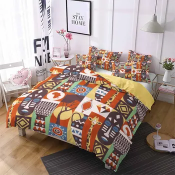 

Drop Shipping 3D Digital Printing gife Bedding Set Print Duvet cover set Bedclothes pillowcase 2/3pcs African national NEW