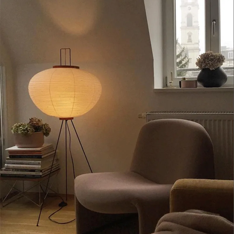 Lampe lanterne minimaliste en papier Akari noguchi Yong, abat-jour,  lampadaire, design, salon, salon de thé, étude - AliExpress