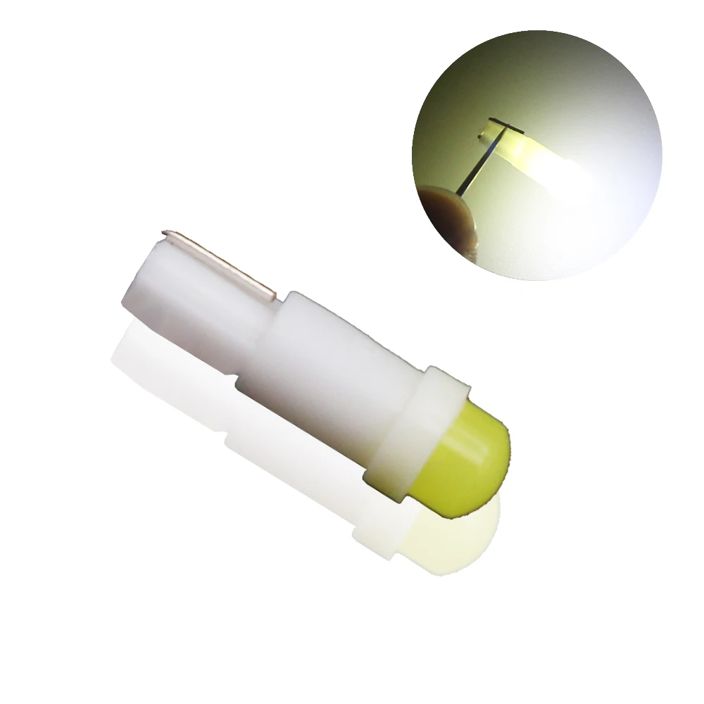 10 шт. салона T5 светодиодный 1 SMD СВЕТОДИОДНЫЙ Керамика манометр приборной доски инструмент Клин 1 светодиодный Автомобильный свет t5 лампа светодиодный подсветка для измерительного прибора 12v