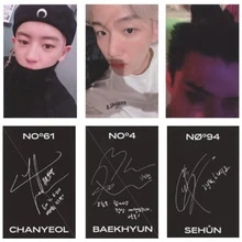 KPOP EXO – carte Photo en papier, 6 pièces/ensemble, carte HD pour Fans, cadeau, Collection