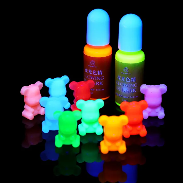 Fluorescent Pigment Neon Pigments Luminous Paint Resin Dye UV Resin Clear Paint That Glows Under Black Light