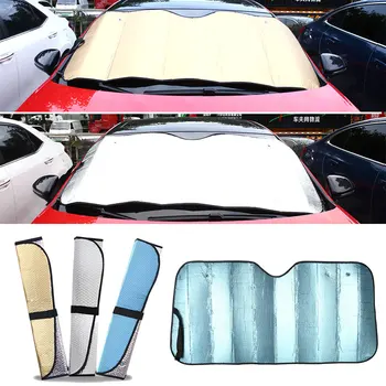 

Car Windshield Windshield Sunshade Retractable Auto Sun Visor Shield Solar Protection 145*70cm 5 Layers Thick Durable