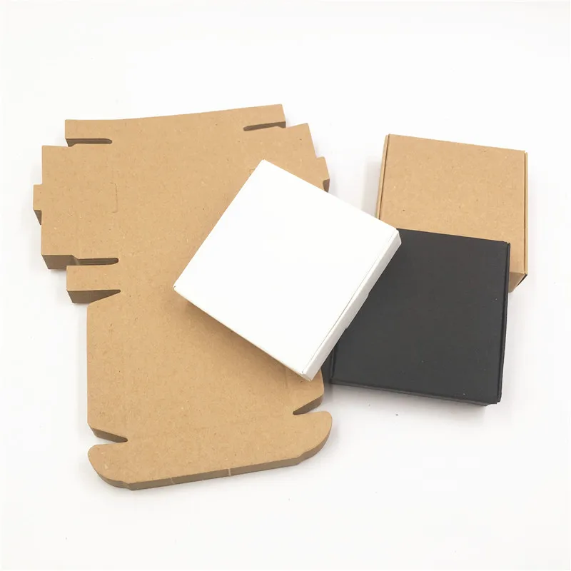 

Kraft Brown Paper Cards Displays Boxes Gift Accessory Carry Cases Packing Box Multiple Colors Handmade Blank DIY Boxes 20Pcs/Lot