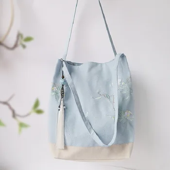 

Women Cotton & Linen Embroidery Floral Hanbag Female Shoulder Bags Cloth Sack Ladies Pouch Bolsa Feminina Bolso Mujer for Girls