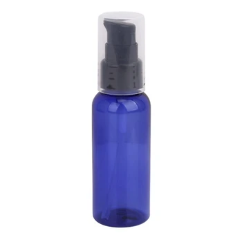 

3 x 50ML Refillable Lotion Cream Treatment Pump Bottle with Cap - Blue and Black