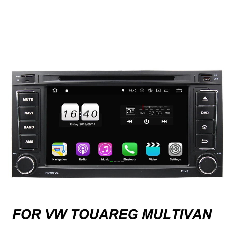 TDA7851 Android 8 1 для VW TOUAREG MULTIVAN 2 Гб ОЗУ 16 4 ядра автомобильный DVD-плеер GPS Glonass карта