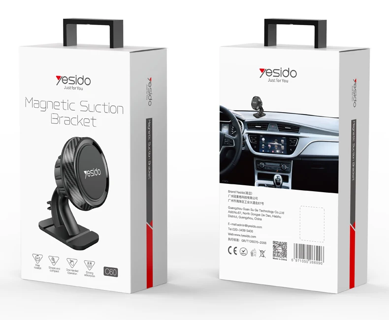 Yesido магнитный автомобильный держатель для телефона для iPhone samsung 360 градусов gps Магнитная подставка для мобильного телефона держатель для автомобиля и кабель