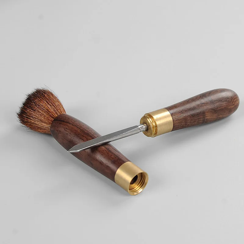 

Manufacturers Special Offer Wholesale Ebony Solid Wood Dual Purpose pu er cha dao Pot Pen Kung Fu Tea Set Spare Parts