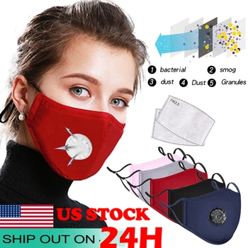 

Cotton Black Mouth Mask Dust Mask Activated Carbon Filter Windproof Mouth-muffle Bacteria Proof Face Masks Care