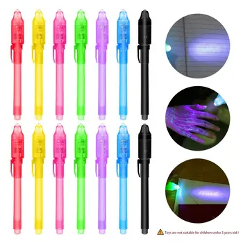 

(Amazon disable spy keyword)Secret Pen Birthday Party Invisible Ink Pen with UV Light for Children and Adults