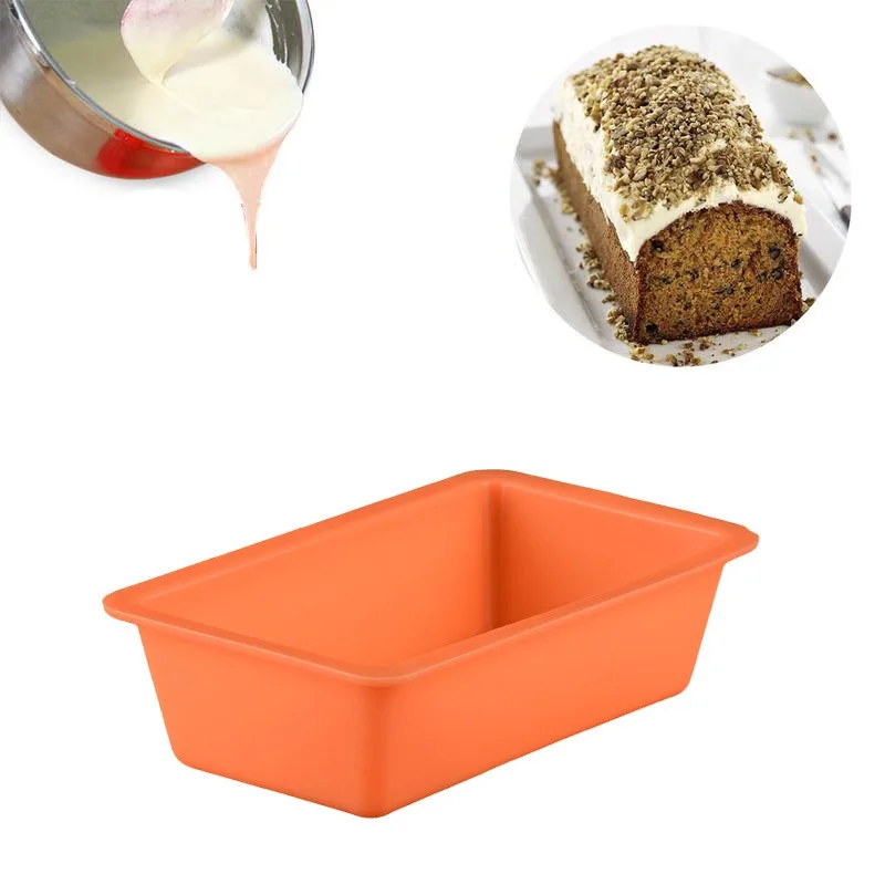 

Rectangle Silicone Mold Non-Stick Toast Cake Bread Baking Pan Candy Making DIY Soap Mould Crafts Random Color