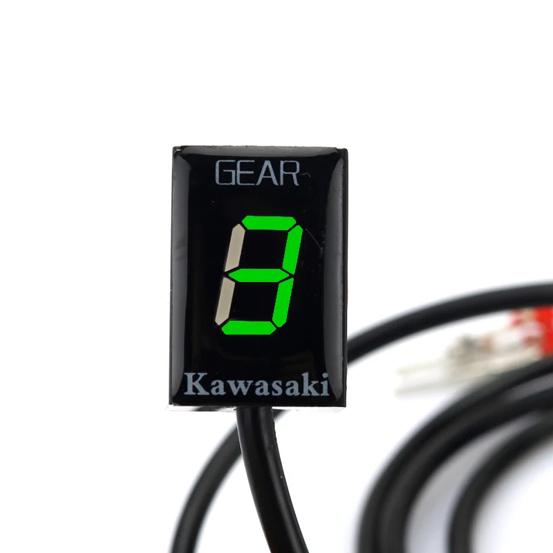 Мотоцикл Ecu прямое Крепление 1-6 скорость шестерни дисплей индикатор для Kawasaki ER6N Ninja 650 Ninja 300 Z750 Z900 Z800 Zx6R Vulcan S - Цвет: Зеленый