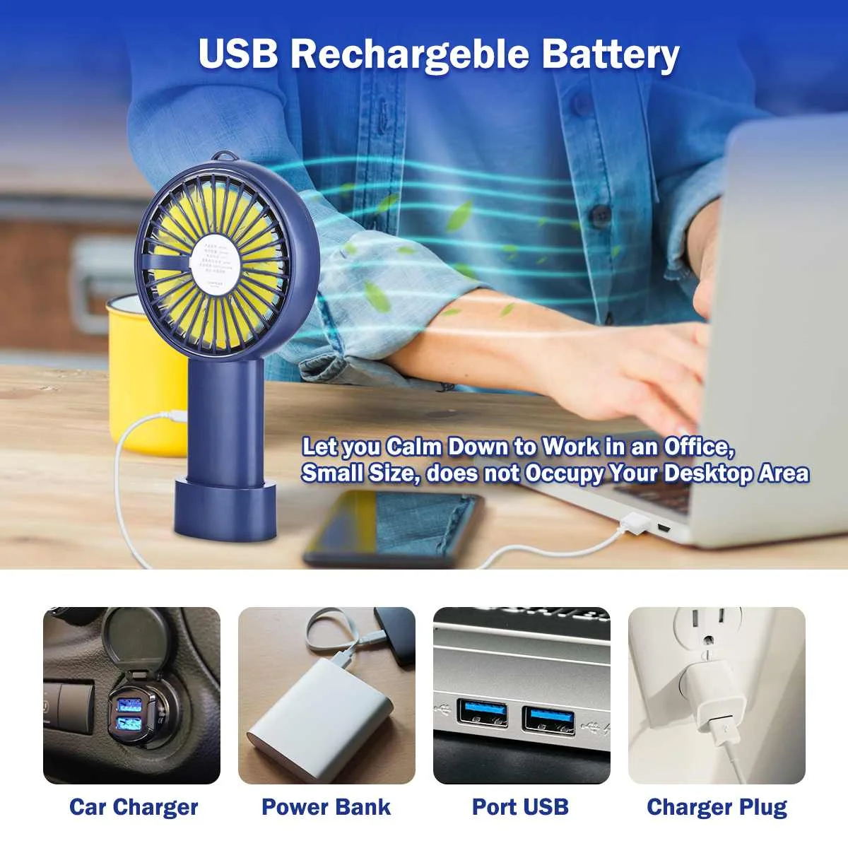 2200 мАч мини-портативный вентилятор кулер usb зарядка мини настольный вентилятор охлаждения 3 скорости перезаряжаемый абс портативный для автомобиля открытый дом