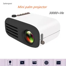 [Черно-белый] Мини Портативный светодиодный проектор 600 люмен 3,5 мм аудио 320x240 пикселей YG-200 HDMI Мини проектор с usb-разъемом домашний медиа плеер